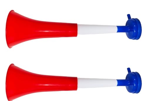 Vuvuzela Trompeten, zwei Körper, Zubehör für Fußball und Sportfeiern, lauter Lufthorn für Animation, ideal für den Transport (2 Produkte, Frankreich) von Pandiui23