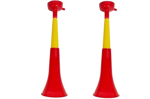 Vuvuzela Trompeten, zwei Körper, Zubehör für Fußball und Sportfeiern, lauter Lufthorn für Animation, ideal für den Transport (2 Produkte, Spanien) von Pandiui23
