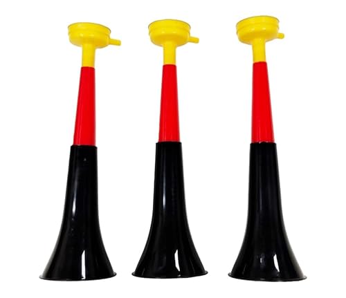 Vuvuzela Trompeten, zwei Körper, Zubehör für Fußball und Sportveranstaltungen, lauter Lufthorn für Animation, ideal für den Transport (3 Produkte, Deutschland) von Pandiui23