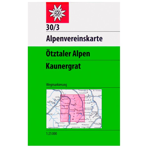 Panico - Ötztaler Alpen Kaunergrat - Wanderkarte 30/3 von Panico