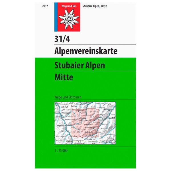 Panico - Stubaier Alpen Mitte - Wanderkarte 31/4 von Panico
