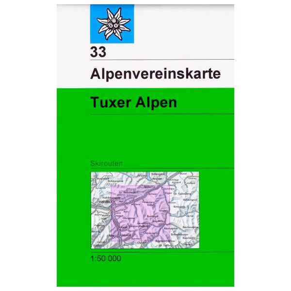 Panico - Tuxer Alpen - Wanderkarte 33 von Panico