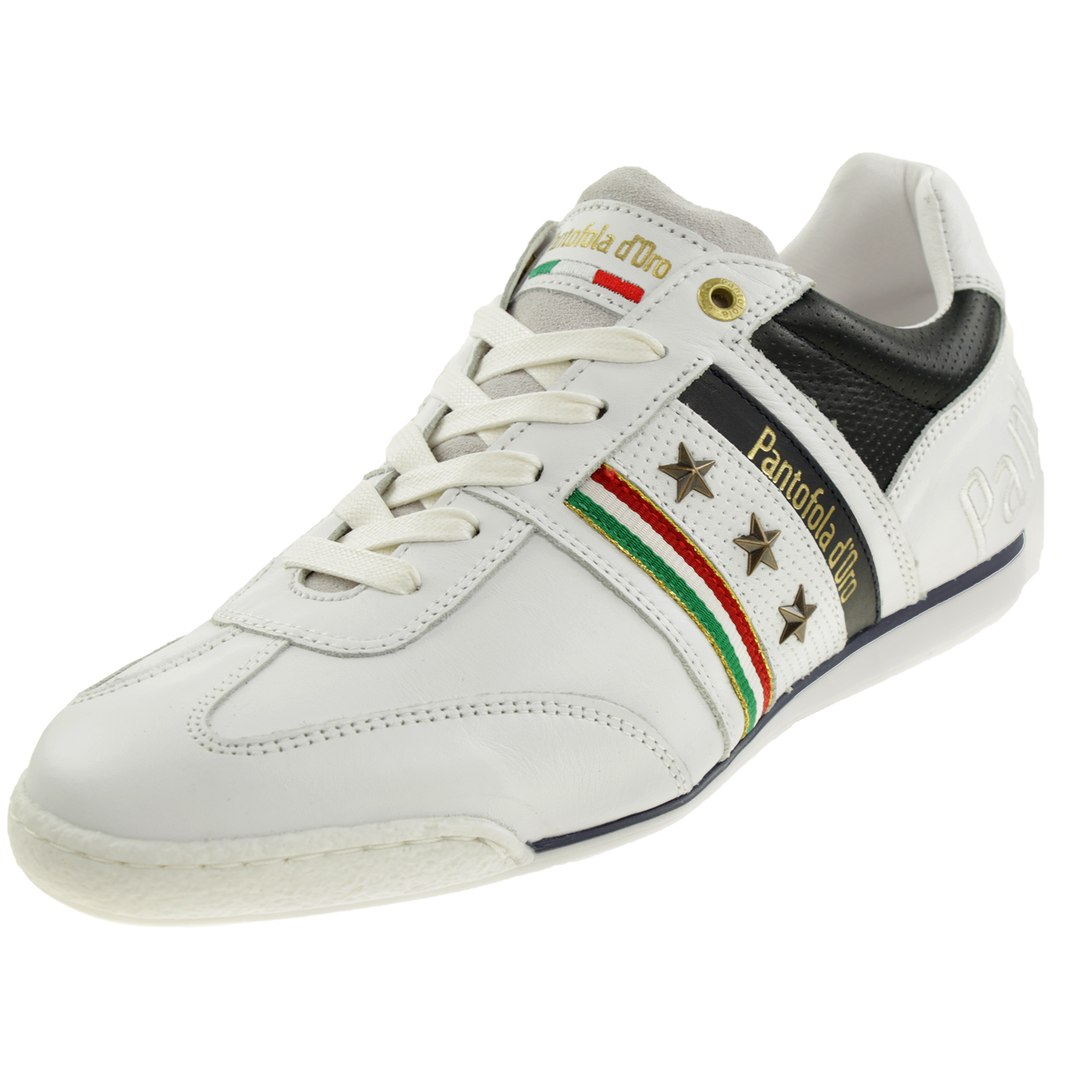 Pantofola d&#039; Oro IMOLA ROMAGNA UOMO LOW Herren Leder Sneaker 10213038 Weiß von Pantofola D&#039;Oro