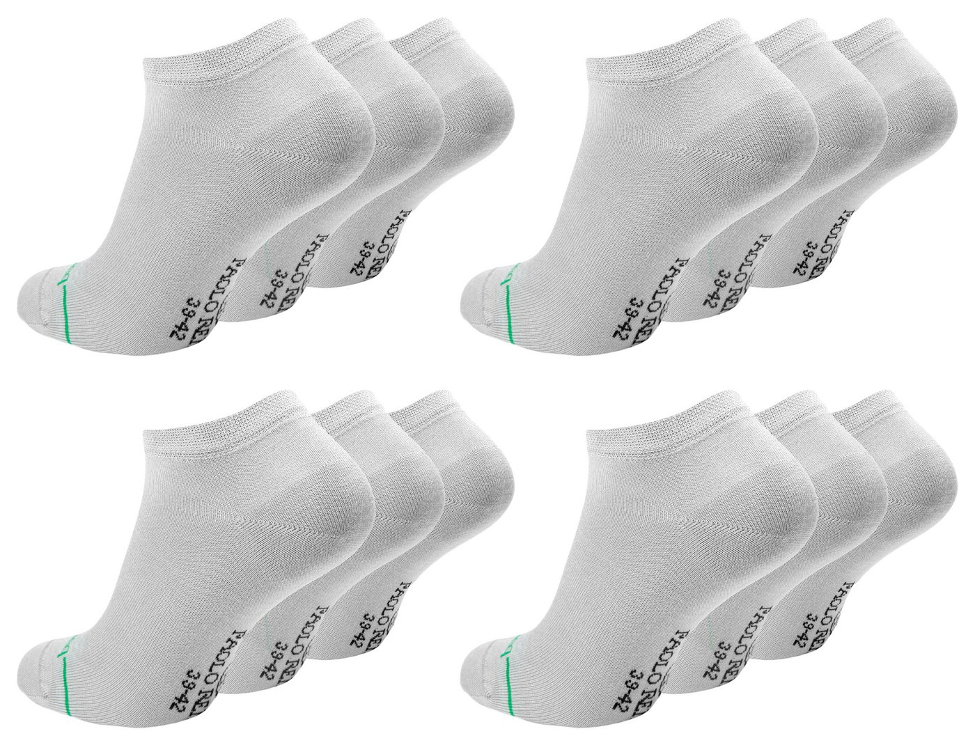 Paolo Renzo Sneakersocken Geruchshemmend (12-Paar) Atmungsaktive Unisex Sneaker Socken aus hochwertiger Bambus Viskose von Paolo Renzo