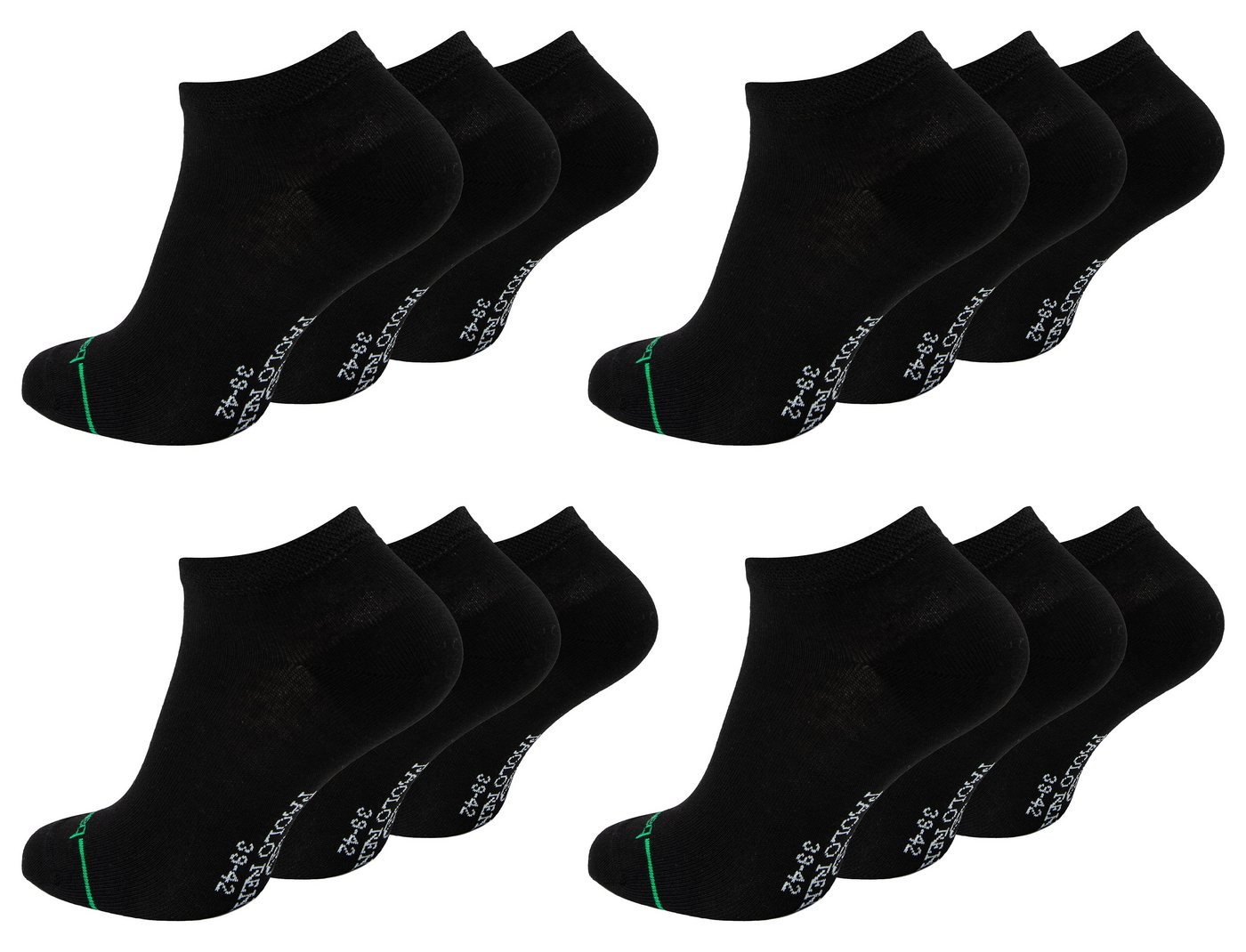 Paolo Renzo Sneakersocken Geruchshemmend (12-Paar) Atmungsaktive Unisex Sneaker Socken aus hochwertiger Bambus Viskose von Paolo Renzo