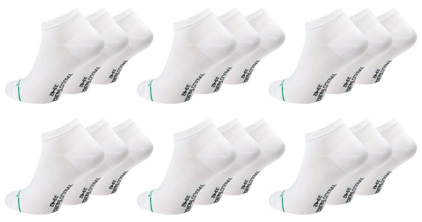 Paolo Renzo Sneakersocken Geruchshemmend (18-Paar) Atmungsaktive Unisex Sneaker Socken aus hochwertiger Bambus Viskose von Paolo Renzo