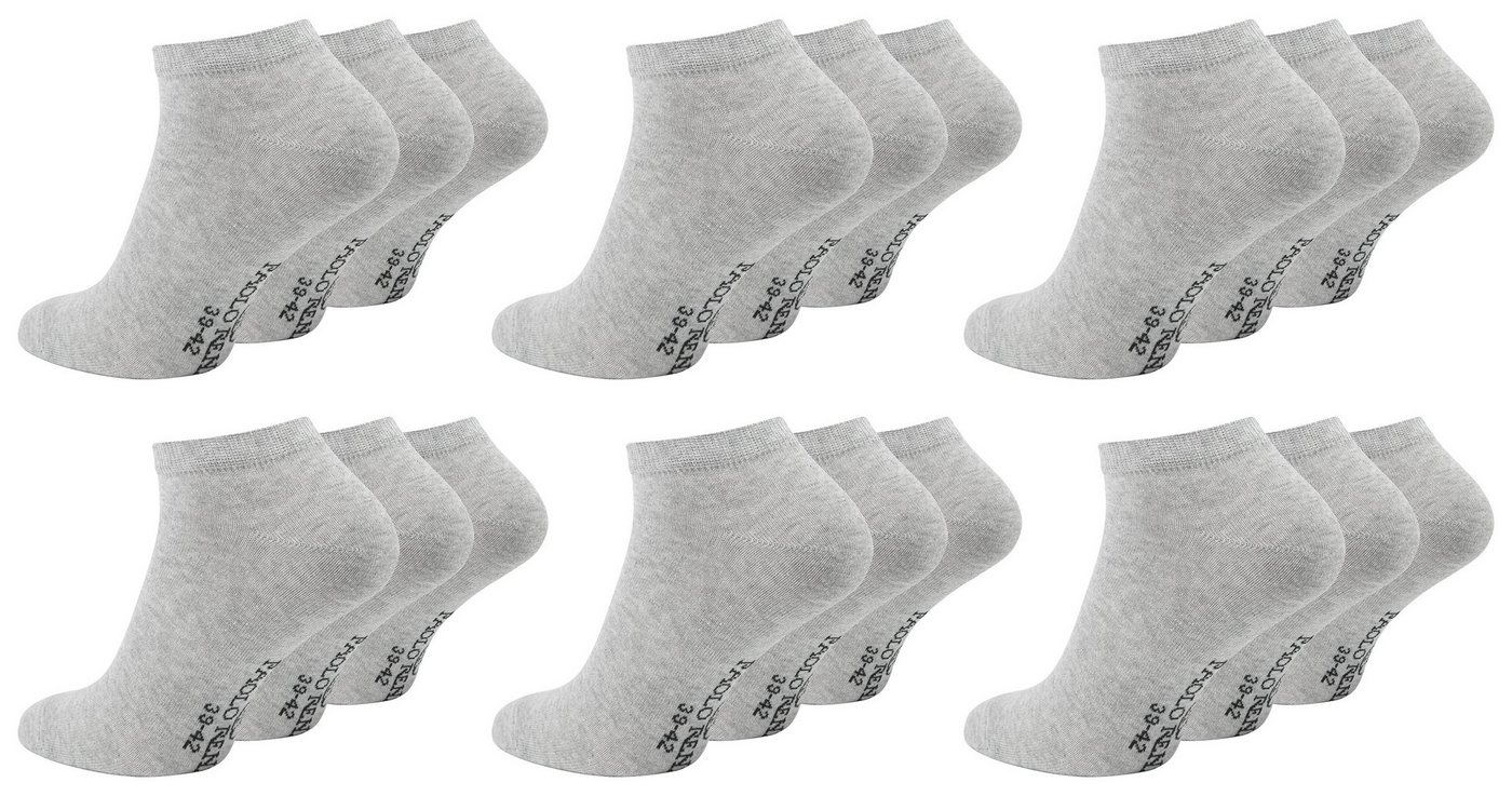 Paolo Renzo Sneakersocken für Herren und Damen (18-Paar) Atmungsaktive Unisex Sneaker Socken aus hochwertiger Baumwolle von Paolo Renzo