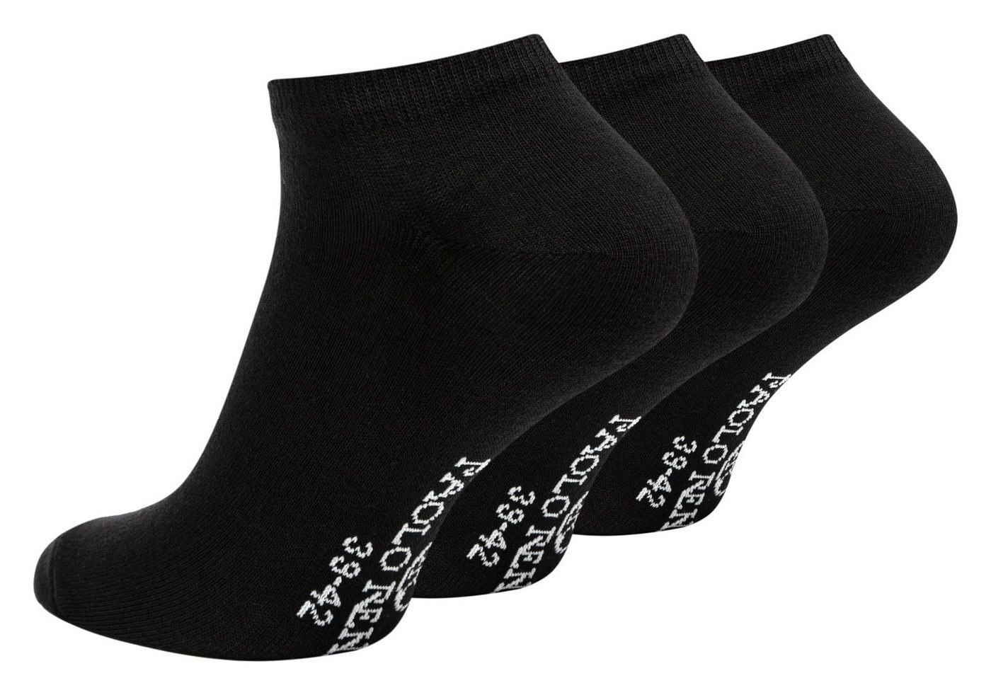 Paolo Renzo Sneakersocken für Herren und Damen (3-Paar) Atmungsaktive Unisex Sneaker Socken aus hochwertiger Baumwolle von Paolo Renzo