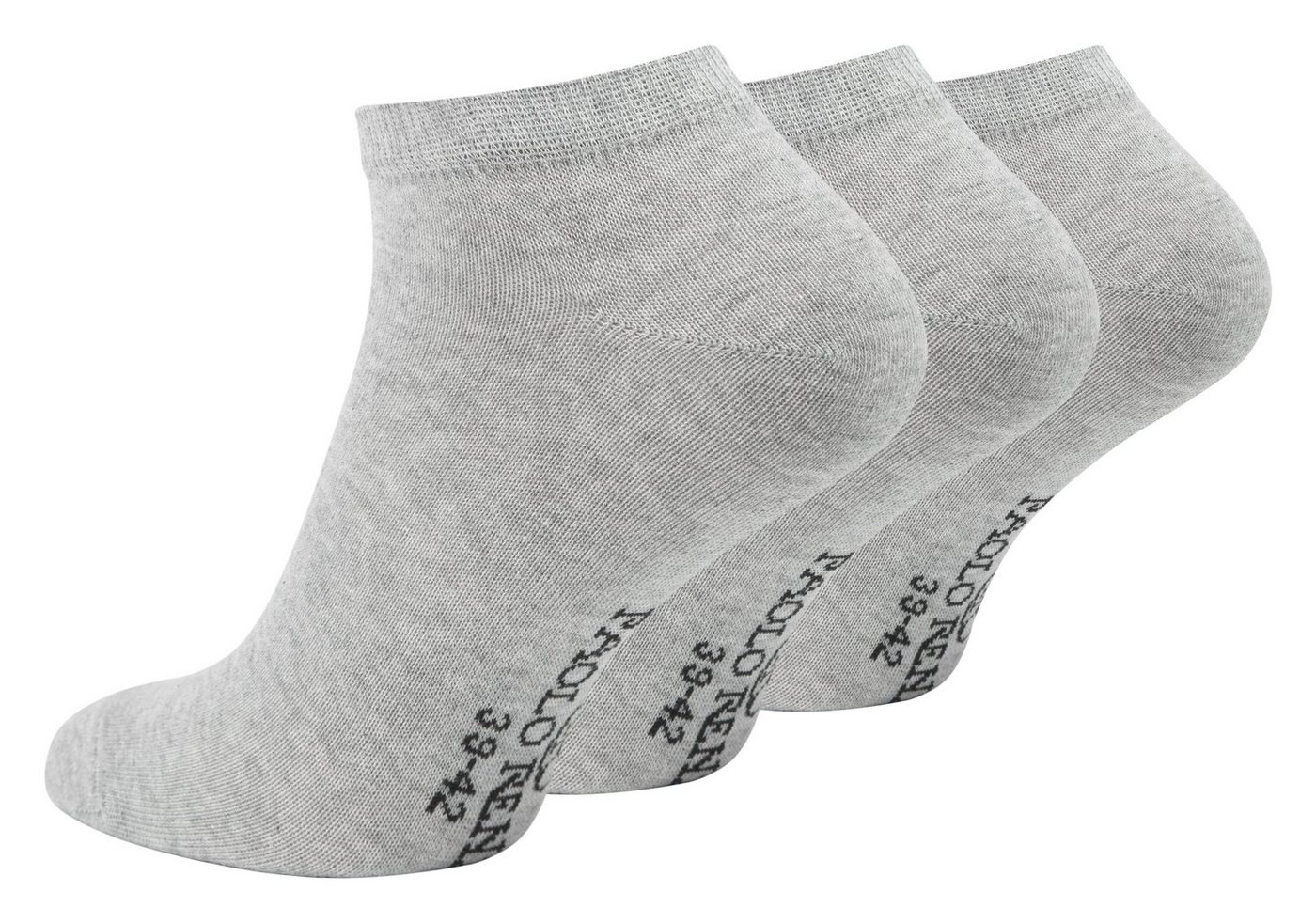Paolo Renzo Sneakersocken für Herren und Damen (3-Paar) Atmungsaktive Unisex Sneaker Socken aus hochwertiger Baumwolle von Paolo Renzo