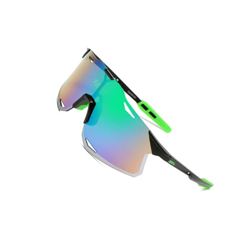 Fahrradbrille, Sportbrille, modische Brillen, winddicht, Schutzausrüstung, sonnenfest, praktisch, polarisierte Sonnenbrille, Grün von Paowsietiviity