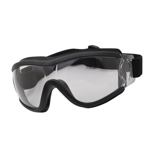 Kinder-Schutzbrille für Jungen und Mädchen, transparente Gläser, staubdicht, winddicht, Motorradbrille, Schutzausrüstung, Zubehör, schwarz von Paowsietiviity
