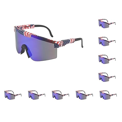 Paowsietiviity 10 Satz Anti-Schock Outdoor Radfahren Sonnenbrille Radfahren Laufen Angeln Sport Brille K, Stil K von Paowsietiviity