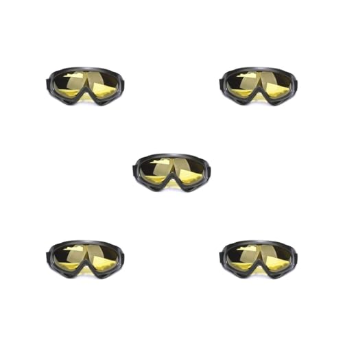 Paowsietiviity 5er-Set Fahrradbrillen für Damen, Fahrrad-Sonnenbrille, leicht, multifunktional, Angeln, Sonnenschutz, Gelb von Paowsietiviity