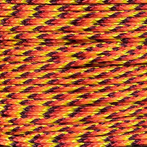 Paracord Planet Micro Cord 1.18mm Diameter 125 Feet Spool of Braided Cord - Available in a Variety of Colors Made in The USA (Fireball) von PARACORD PLANET