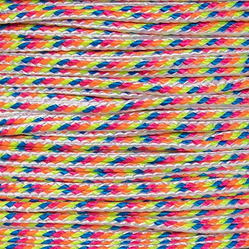 Paracord Planet Micro Cord 1.18mm Diameter 125 Feet Spool of Braided Cord - Available in a Variety of Colors Made in The USA (Light Stripes) von PARACORD PLANET