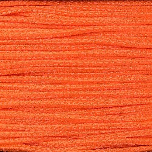 Paracord Planet Micro Cord 1.18mm Diameter 125 Feet Spool of Braided Cord - Available in a Variety of Colors Made in The USA (Neon Orange) von PARACORD PLANET