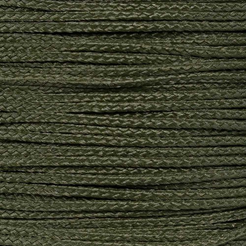 Paracord Planet Micro Cord 1.18mm Diameter 125 Feet Spool of Braided Cord - Available in a Variety of Colors Made in The USA (OD Green) von PARACORD PLANET