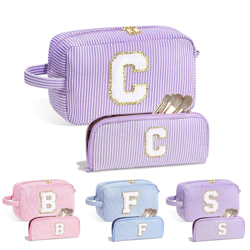 Parima Geburtstagsgeschenk für Mädchen - Kosmetiktasche Mädchen Reiseutensilien Make up Tasche Damen Jahrestag Geschenk Geburtstagsgeschenk für Tochter Schwester Mama Geschenke Lila Kosmetiktasche C von Parima