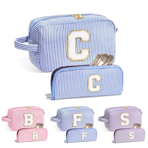 Parima Kosmetiktasche für Mädchen - Kosmetiktasche Damen Reise Kosmetiktaschen Personalisierte Geschenke für Frauen Mama Mädchen Geburtstagsgeschenk für Beste Freundin Kosmetiktaschen mit Buchstaben C von Parima