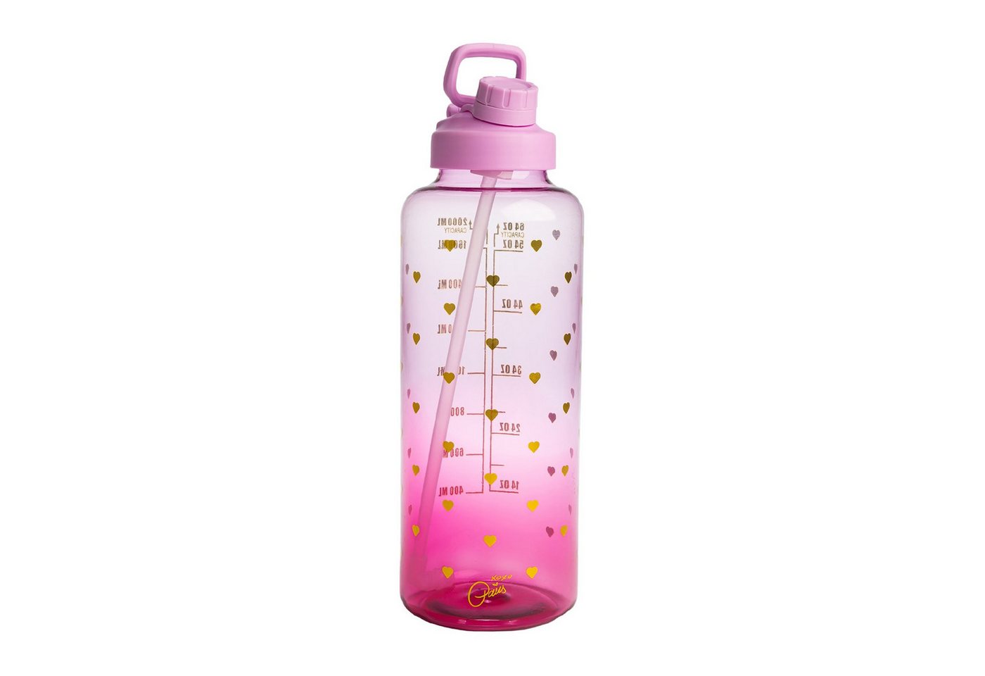Paris Hilton Trinkflasche Trinkflasche 1,8 Liter in lila - Auslaufsicher mit Strohhalm von Paris Hilton