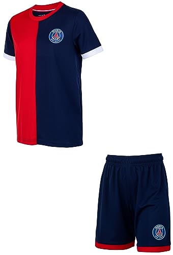 PARIS SAINT GERMAIN Offizielles PSG Home Trikot Set für Kinder - 2023/2024-140/10 Jahre Trikot - Fussball Shirt und Shorts - Blau/Rot von PARIS SAINT-GERMAIN