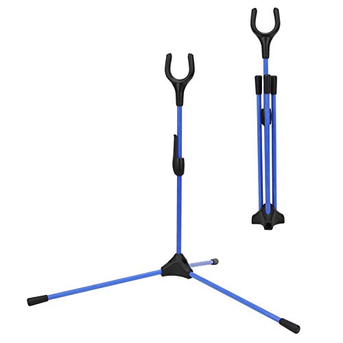 Parluna Bogenschießen Bogenständer, Recurve Bogen, zusammenklappbares Leichtgewicht Langlebig für die Jagd im Freien(Blue) von Parluna