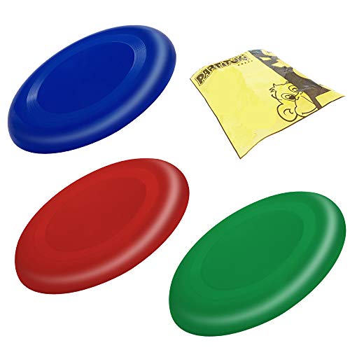 PARTITUKI Packung mit 3 Frisbees für Kinder, Sehr Einfach zu Halten, Viel Sicherer als Standard-Frisbees, Flügelringe, Farben: Blau, Rot und Grün. von PARTITUKI