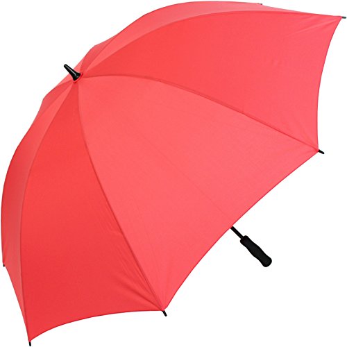 iX-brella Leichter Voll-Fiberglas- Regenschirm für 2 Personen XXL (rot) von iX-brella