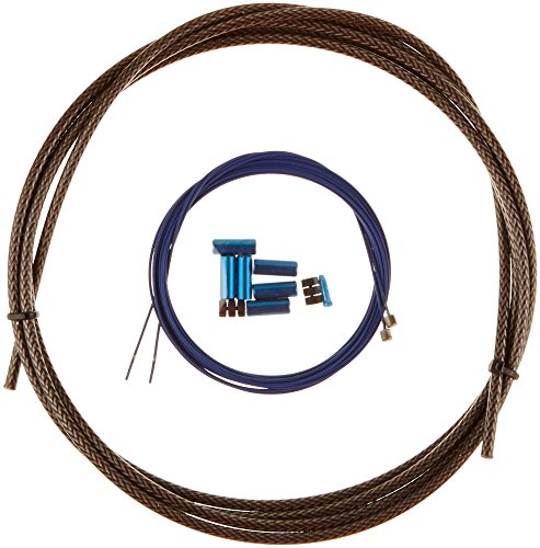 Shimano Teflon-Schalthebel-Kit – Blau (blaues Kabel 2300 mm und 1350 mm / schwarze geflochtene Hülle 2500 mm) von Parts