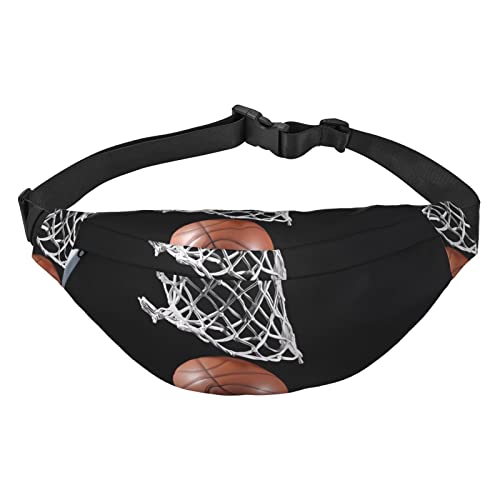 Basketball Reisen Laufen Große Crossbody Tasche Hüfttasche =>> Langlebig und leicht für Sport, Reisen beim Tragen, Schwarz , Einheitsgröße von PartyUnix