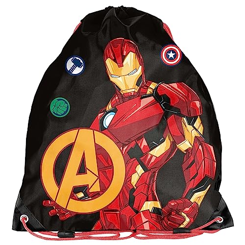 PASO School Shoe Bag Marvel Avengers Iron Man, black, school shoe bag von PASO