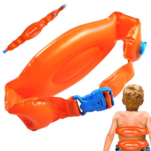 Schwimmgürtel für Kinder, PVC -Rückenschwimmer Kinderschwimmgürtel mit Schnalle, aufblasbare Schwimmhilfen, wiederverwendbares Schwimmtraining Flotationsgürtel für Kinder (M, 110x17cm) von Pastoralist