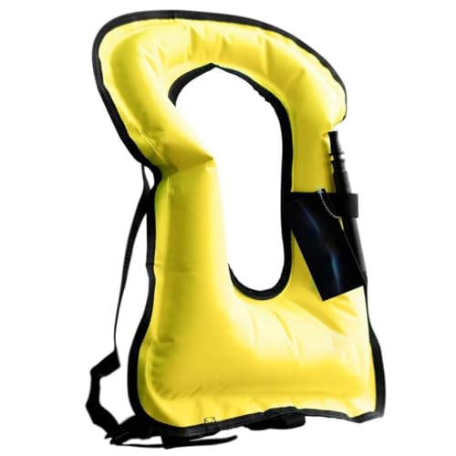 Schwimmweste tragbare aufblasbare Flotation Sicherheitsjacke idealer Auftriebshilfe für das Bootfahren mit gelben, aufblasbaren Schnorchelflotation Sicherheitsjacke von Pastoralist