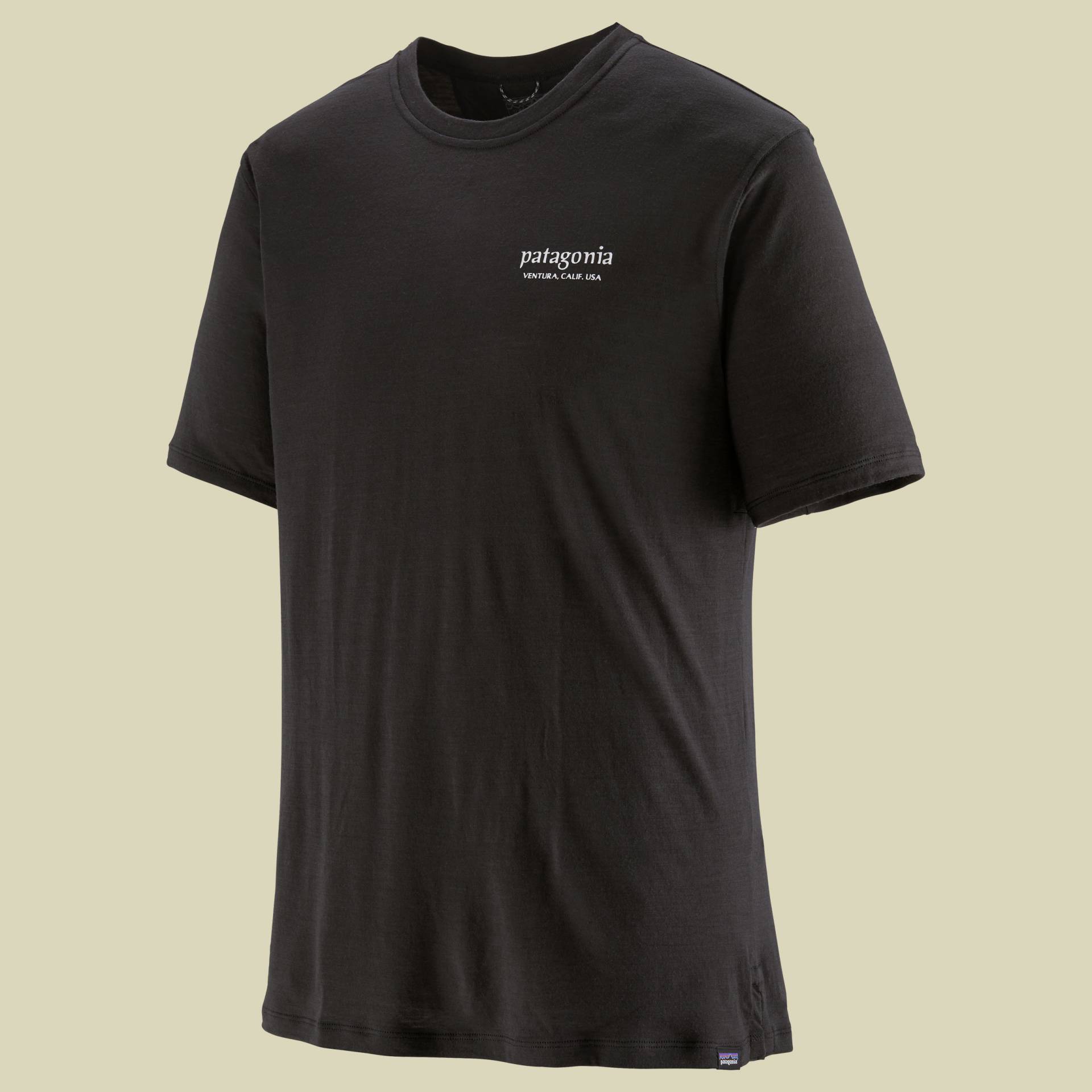 Cap Cool Merino Blend Graphic Shirt Men L schwarz - heritage header:black von Patagonia