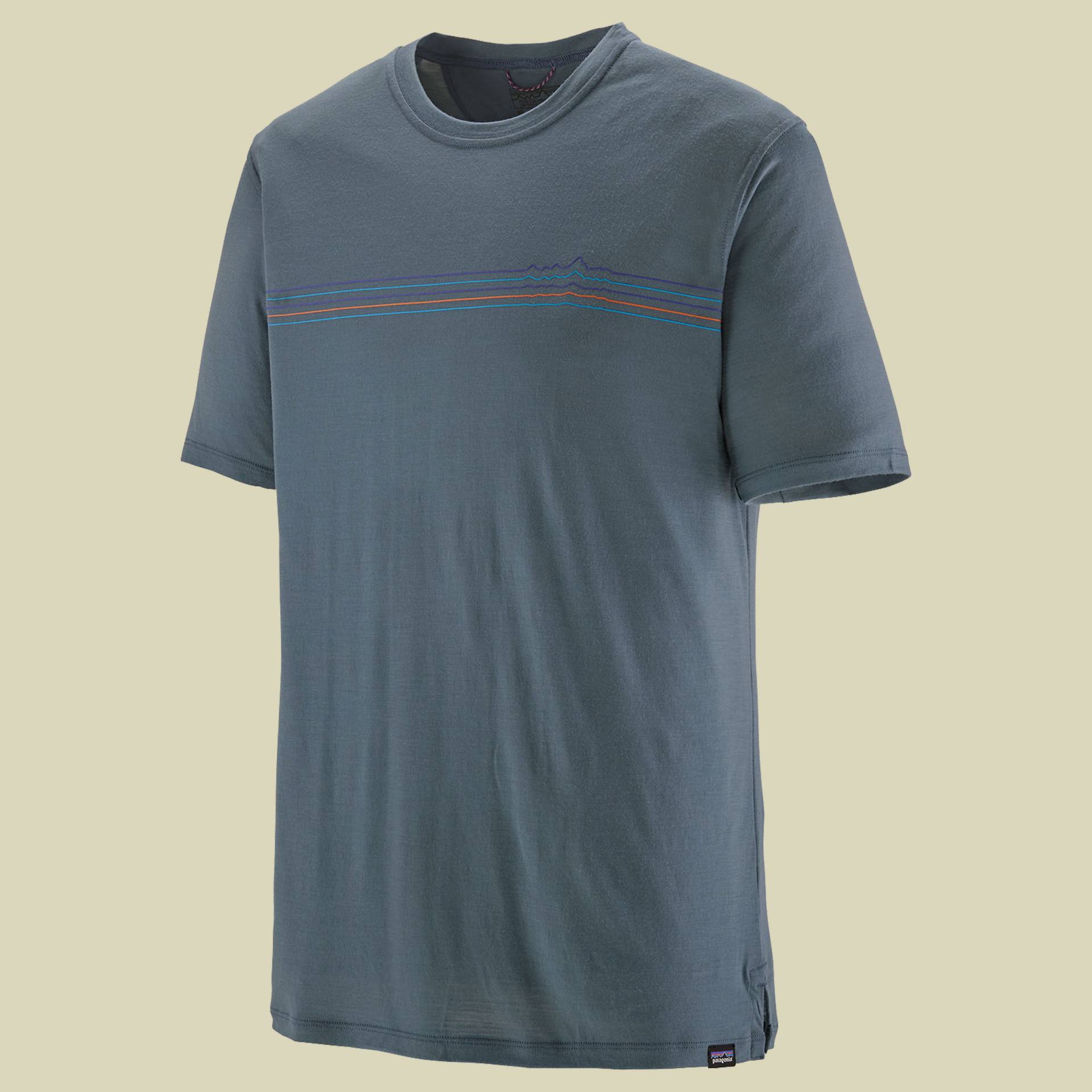 Cap Cool Merino Blend Graphic Shirt Men S - fitz roy fader:utility blue von Patagonia
