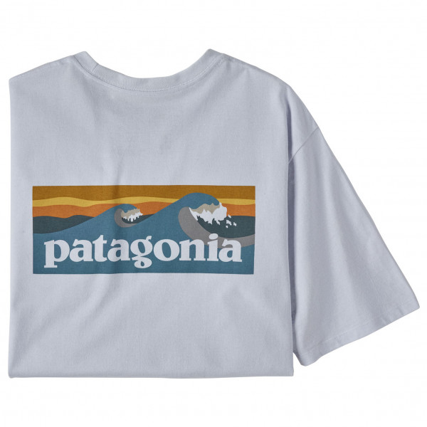 Patagonia - Boardshort Logo Pocket Responsibili-Tee - T-Shirt Gr M grau von Patagonia