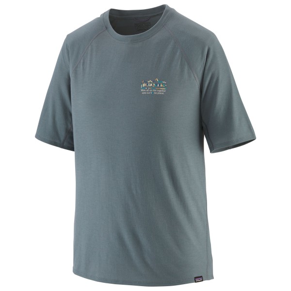 Patagonia - Cap Cool Trail Graphic Shirt - Funktionsshirt Gr L grau von Patagonia