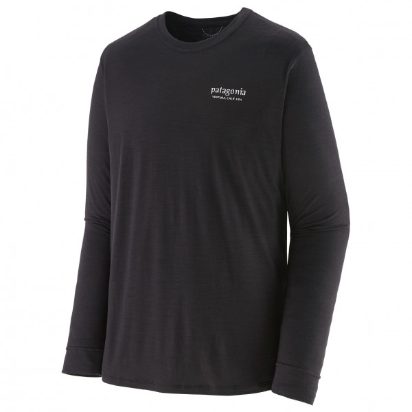 Patagonia - L/S Cap Cool Merino Graphic Shirt - Merinoshirt Gr L schwarz von Patagonia