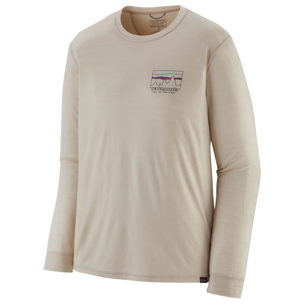 Patagonia - L/S Cap Cool Merino Graphic Shirt - Merinoshirt Gr S grau von Patagonia