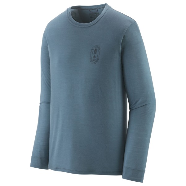 Patagonia - L/S Cap Cool Merino Graphic Shirt - Merinoshirt Gr XS blau/grau von Patagonia