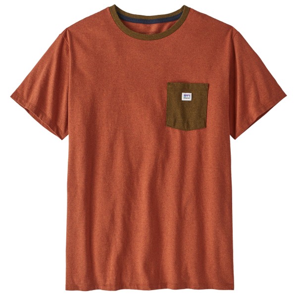 Patagonia - Shop Sticker Pocket Responsibili-Tee - T-Shirt Gr L rot von Patagonia