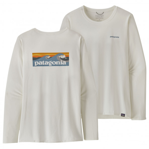 Patagonia - Women's L/S Cap Cool Daily Graphic Shirt Waters - Longsleeve Gr S grau von Patagonia