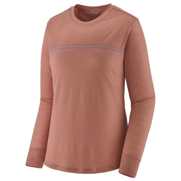 Patagonia - Women's L/S Cap Cool Merino Graphic Shirt - Merinoshirt Gr XL braun von Patagonia