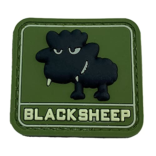 Black Sheep Airsoft Klettverschluss PVC Patch (Grün) von Patch Nation
