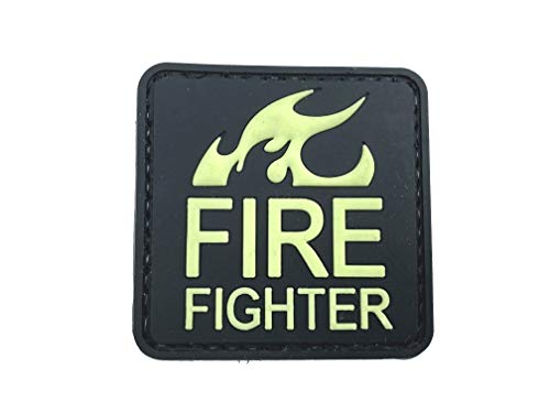 Fire Fighter Glow in the Dark Airsoft Paintball PVC Patch von Patch Nation