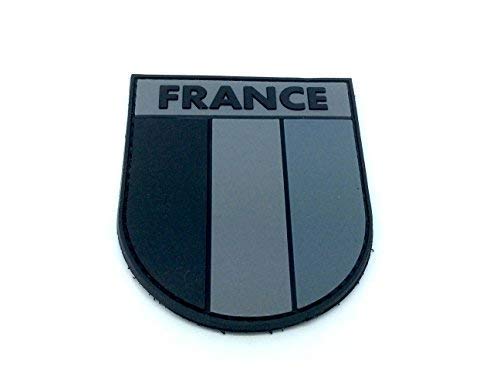 Frankreich Gedämpft Schwarz Flag Airsoft Klettverschluss PVC Patch von Patch Nation