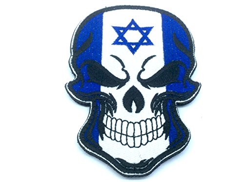 Israelische Israelische Totenkopf-Flagge, bestickt für Airsoft und Paintball von Patch Nation
