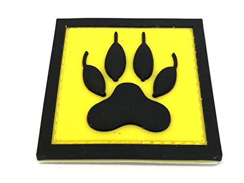 K9 Krallen Hund Blackhawk Airsoft Klettverschluss PVC Patch (Gelb) von Patch Nation
