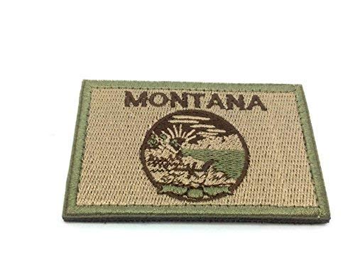 Montana Staat Flagge Bestickt Airsoft Klett-Patch von Patch Nation