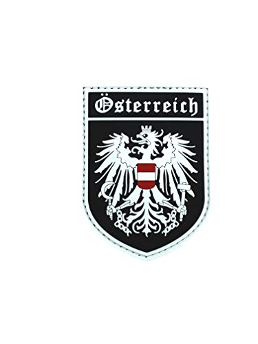 Österreicher Österreich Schwarz Flagge PVC Patch Klett Emblem Abzeichen 